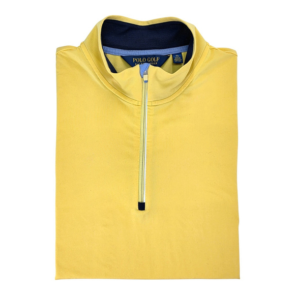 Gorp Sport Polo Golf Ralph Lauren Quarter Zip Men’s XL Yellow Performance - Picture 5 of 11